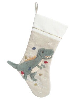 Mon Ami Festive Dino Christmas Stocking Tail 21in NWT
